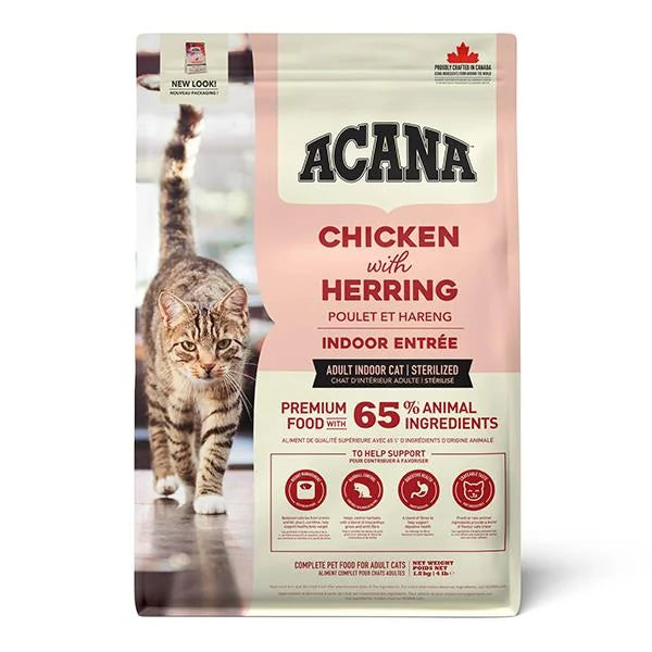 Acana Indoor Entree Hairball Control Tavuklu ve Ringa Balıklı Kısırlaştırılmış Kedi Maması 1,8 Kg
