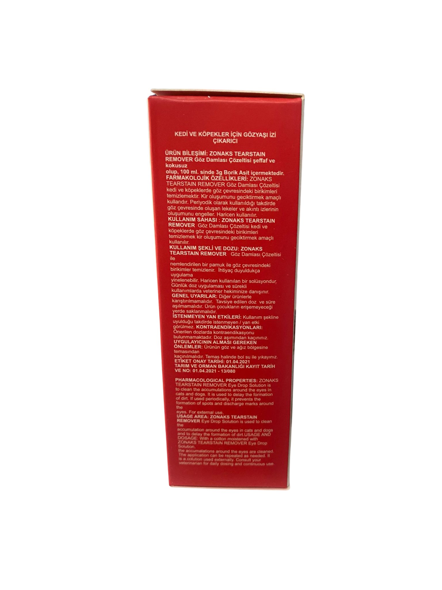 Zonaks Kedi ve Köpekler İçin Gözyaşı İzi Çıkarıcı