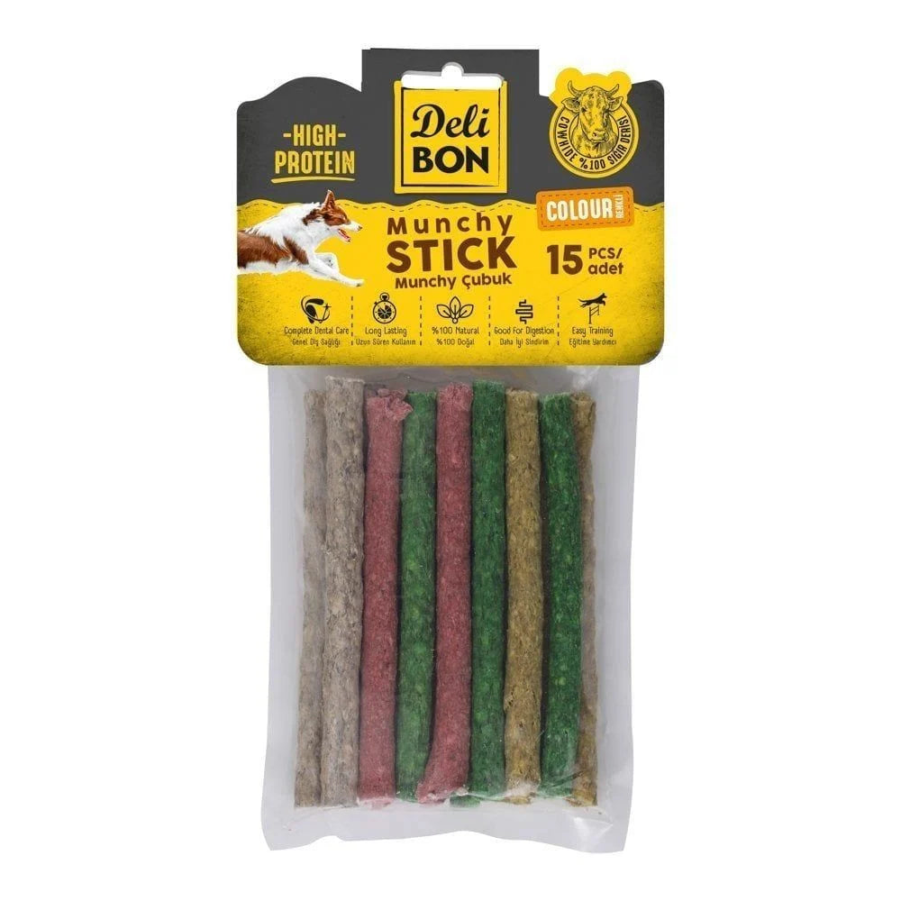 Delibon Deri Munchy Çubuk – Orta Boy Karışık Renk