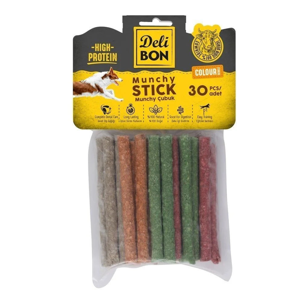 Delibon Deri Munchy Çubuk – Orta Boy Karışık Renk