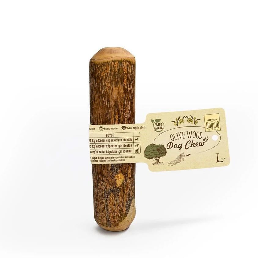 Doggie Doğal Zeytin Ağacı Çiğnenebilen Köpek Oyuncağı L