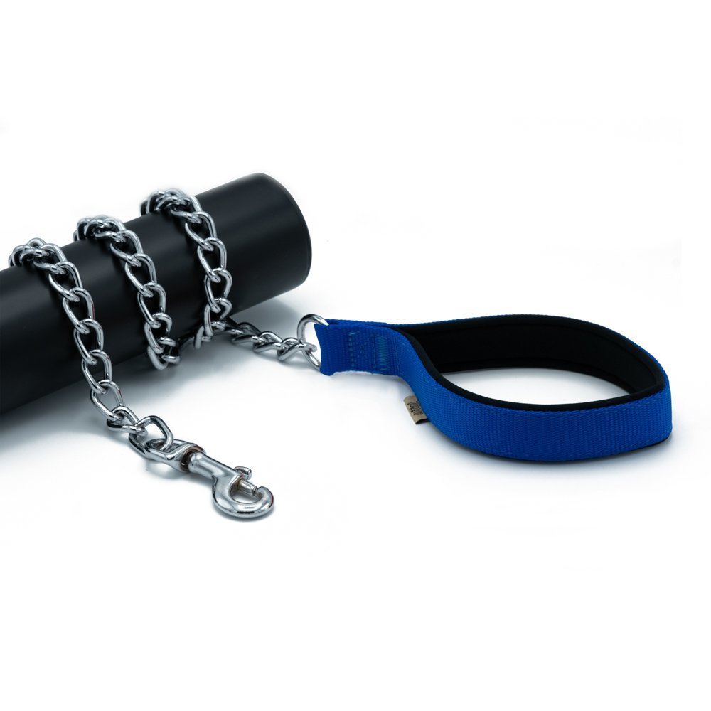 Doggie Konforlu Dokumadan El Yapımı Zincirli Köpek Gezdirme Kayışı 4x110cm