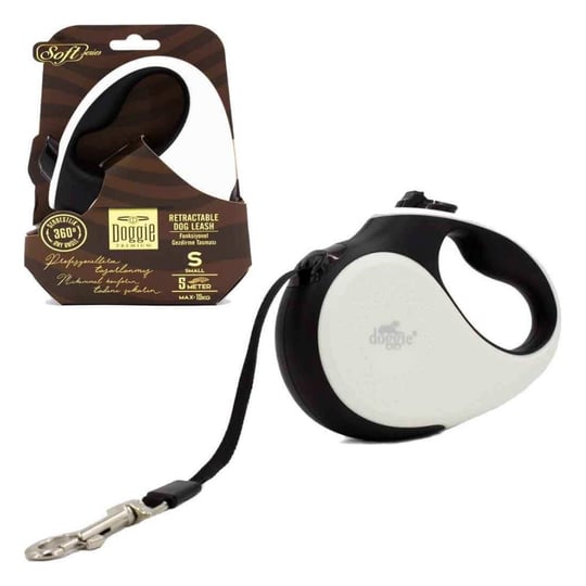 Doggie Otomatik Köpek Tasması Soft S 15 kg 5 m Beyaz