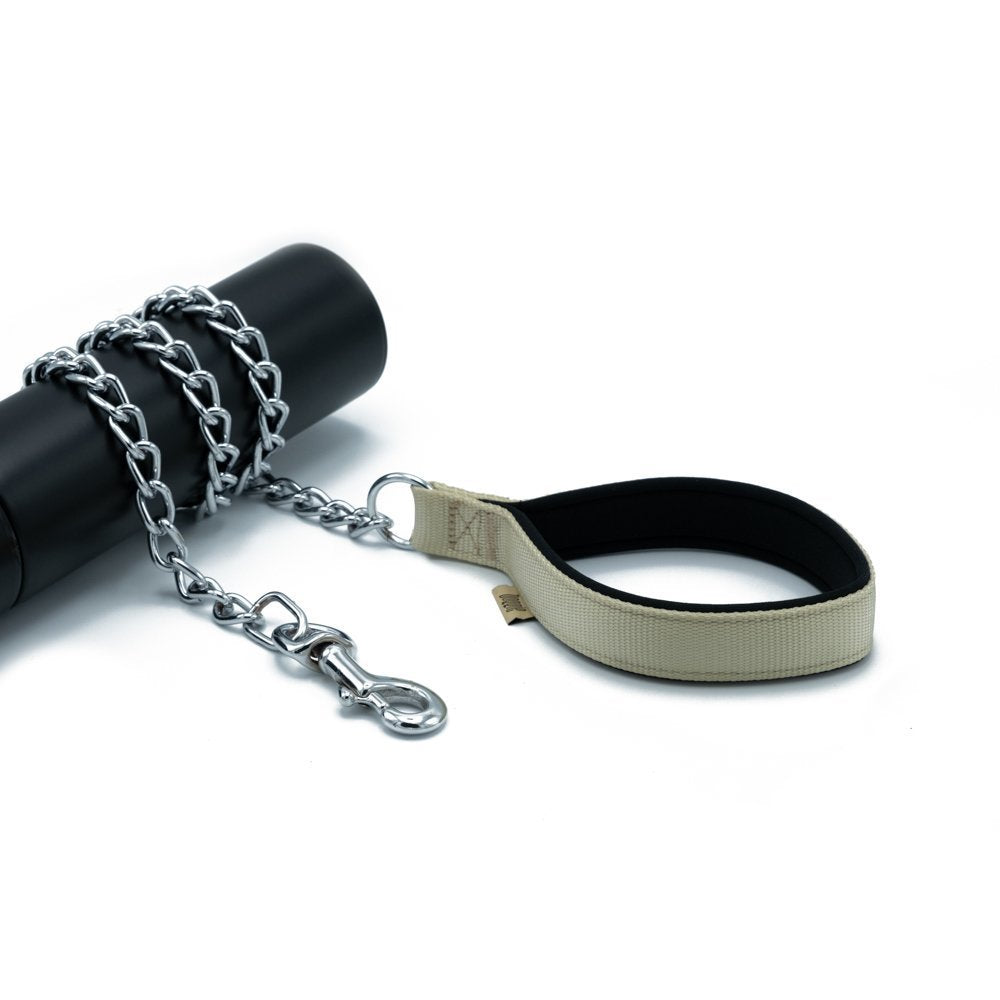 Doggie Konforlu Dokumadan El Yapımı Zincirli Köpek Gezdirme Kayışı 3,5x110cm