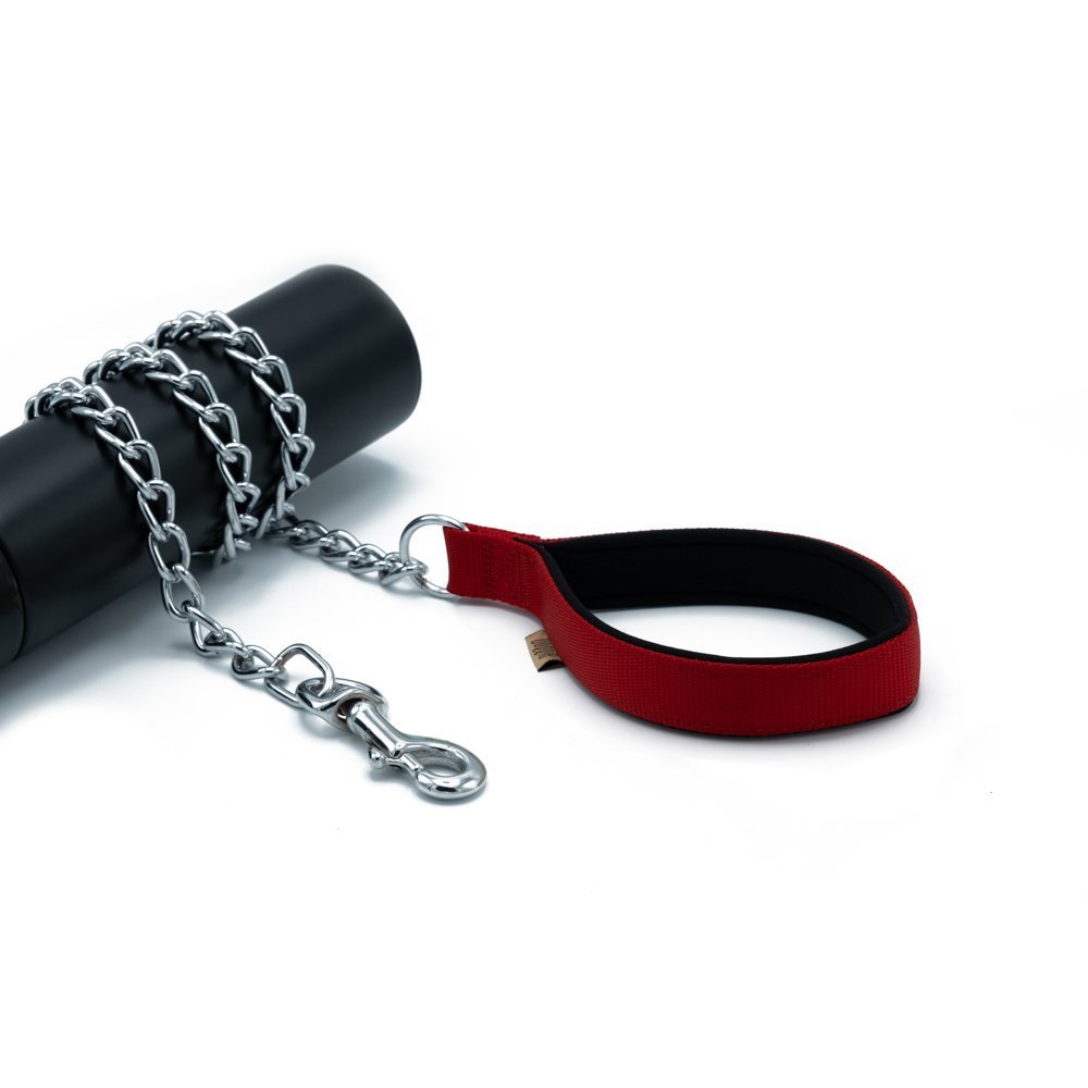 Doggie Konforlu Dokumadan El Yapımı Zincirli Köpek Gezdirme Kayışı 3,5x110cm