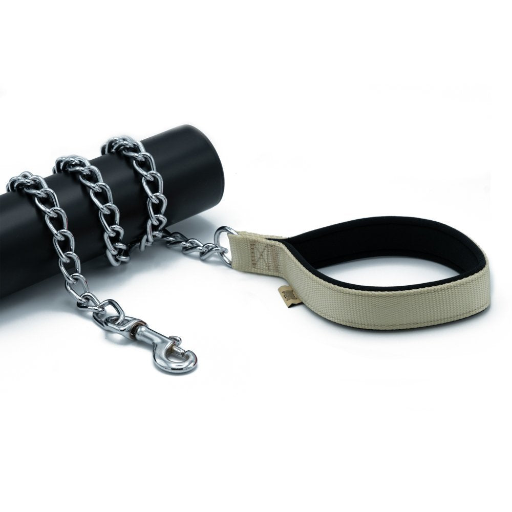 Doggie Konforlu Dokumadan El Yapımı Zincirli Köpek Gezdirme Kayışı 4x110cm