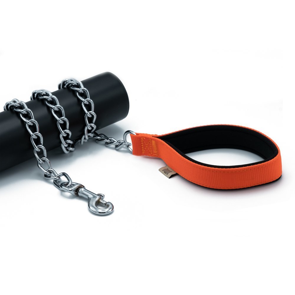 Doggie Konforlu Dokumadan El Yapımı Zincirli Köpek Gezdirme Kayışı 4x110cm