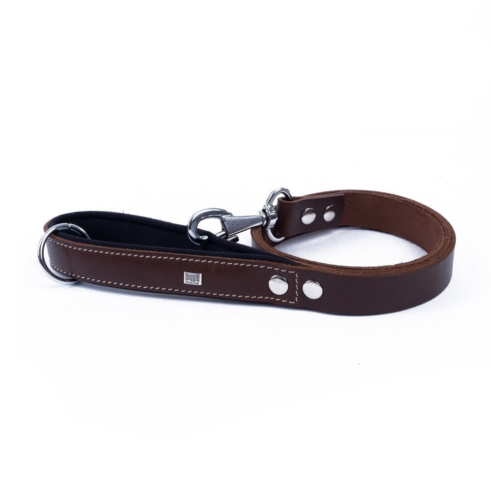 Doggie Konforlu Gerçek Deriden El Yapımı Köpek Gezdirme Kayışı 3x100cm