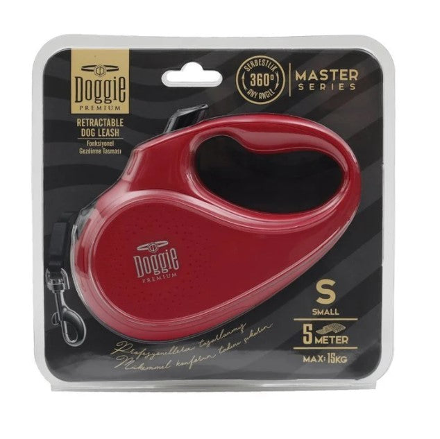 Doggie Otomatik Uzatma Tasması Master Serisi – Kırmızı