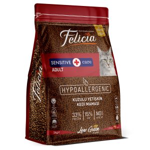 Felicia Az Tahıllı 1 Kg Yetişkin Kuzulu HypoAllergenic Kedi Maması