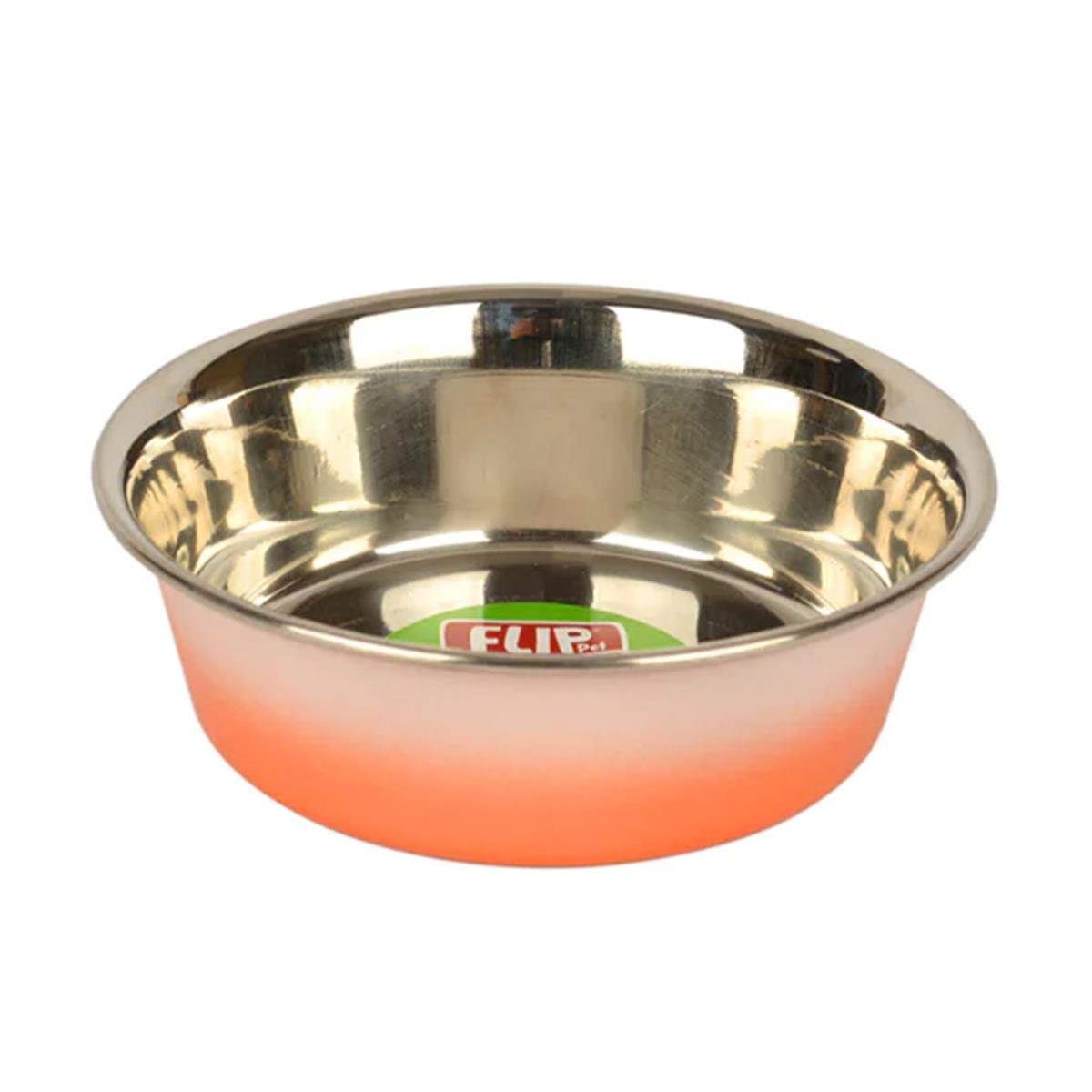 Flip Pet Çelik Kedi Mama Kabı 11 cm (Turuncu)