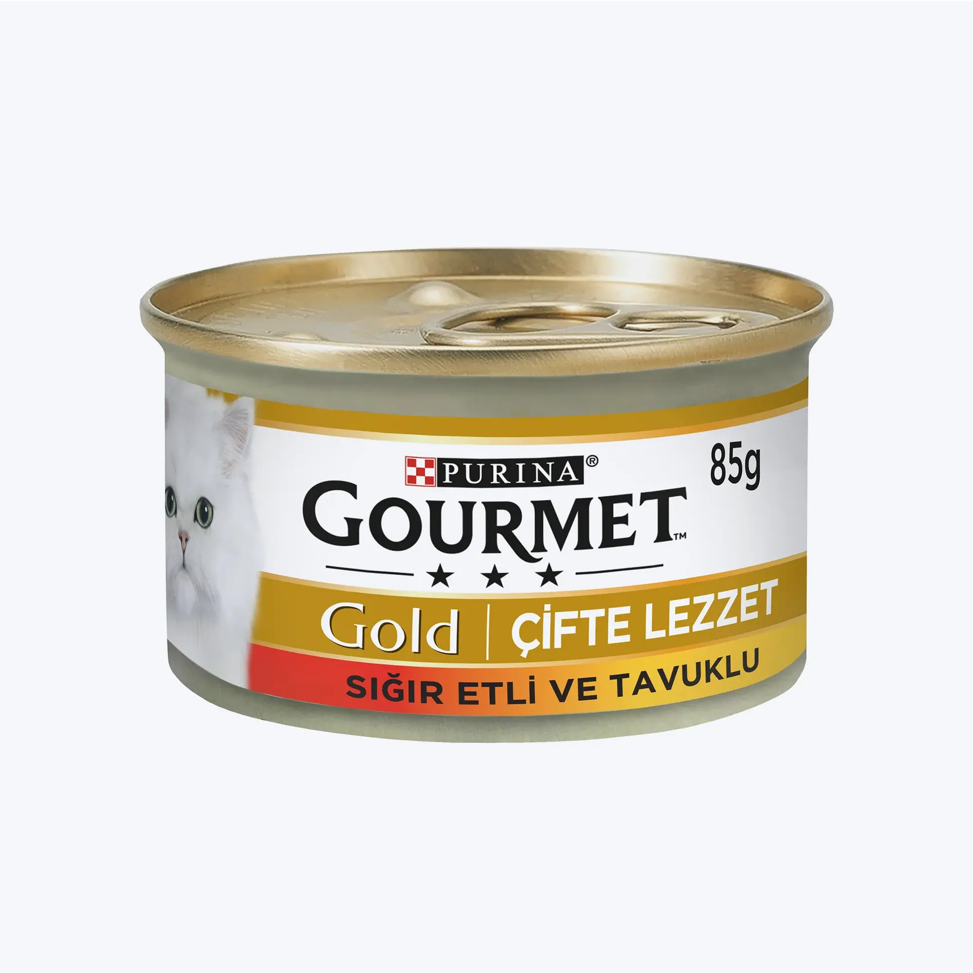 Gourmet Gold Parça Sığır Etli ve Tavuklu Yetişkin Kedi Konservesi 85 G