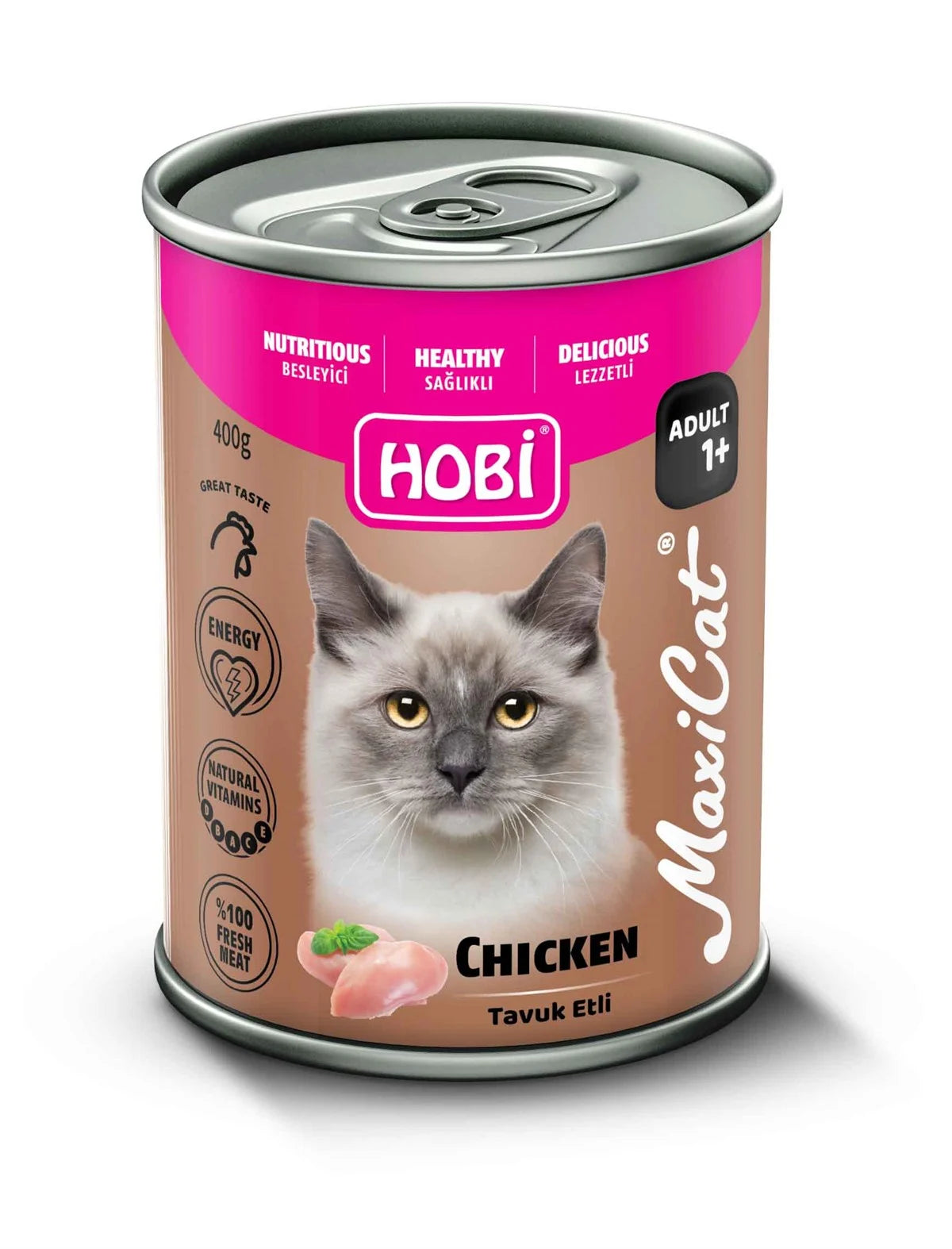 Hobi Maxicat Tavuklu Kedi Konserve Mama 400 gr
