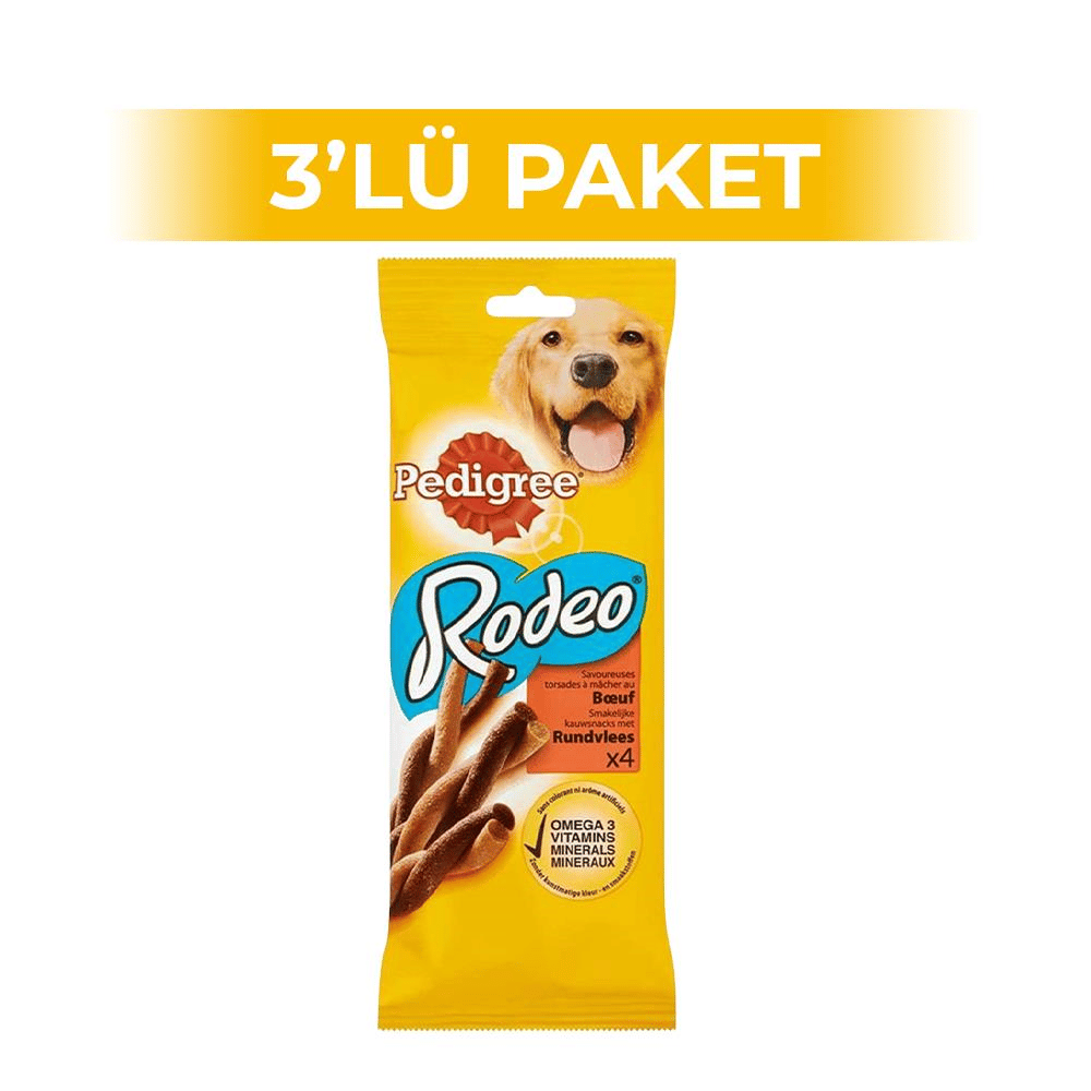 Pedigree Rodeo Biftekli Köpek Ödül Maması 70 gr 3 Adet