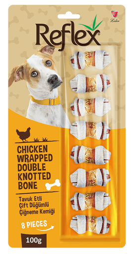 Reflex Tavuk Etli Çift Düğümlü Çiğneme Kemiği