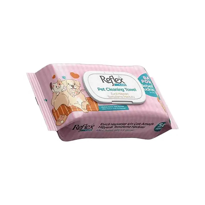 Reflex Care Evcil Hayvanlar İçin Çok Amaçlı Hijyenik Temizleme Havlusu (50 li Paket)