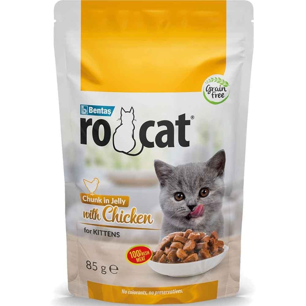 RoCat Tavuklu Yavru Kedi Yaş Maması 85 Gr