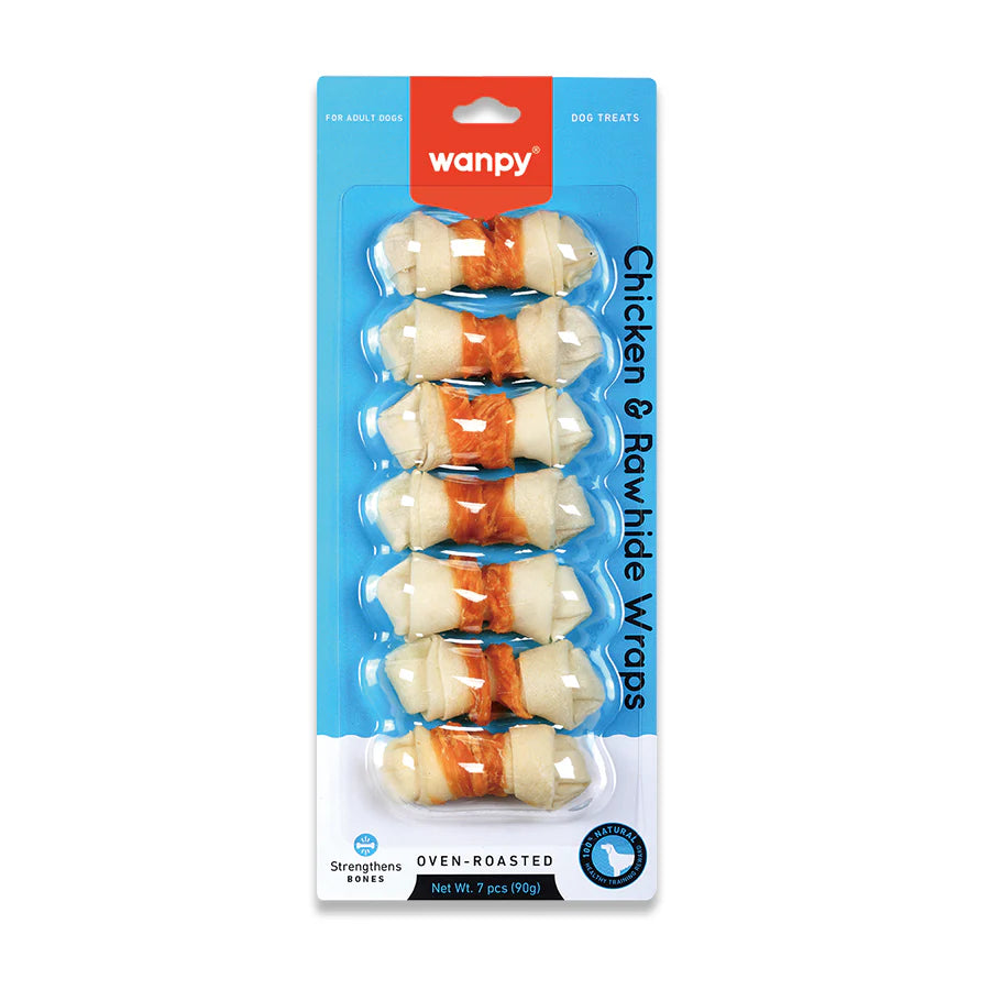 Wanpy Deri Üzerine Tavuk Sarılı CD-08H Köpek Ödülü 90 Gram