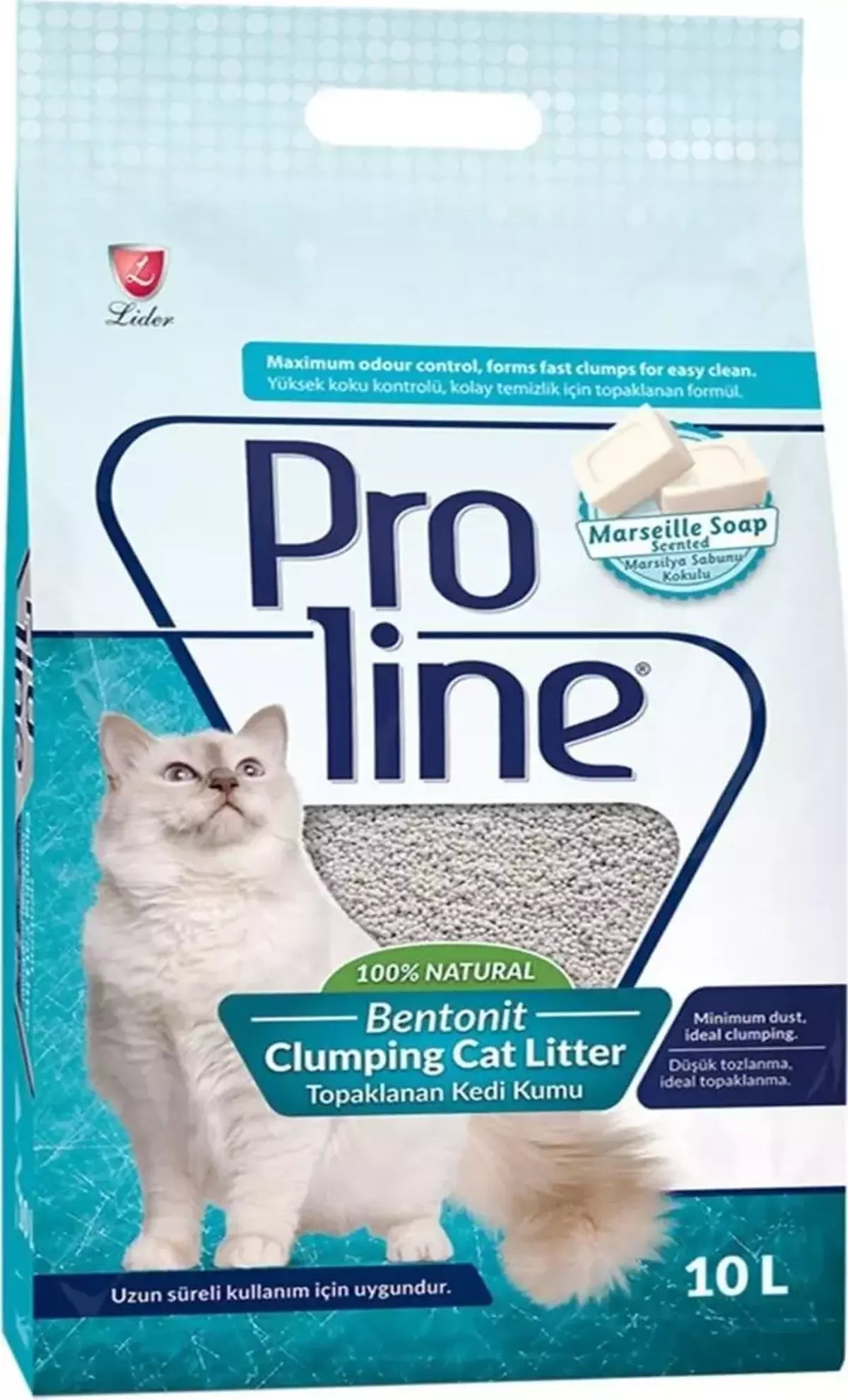 Pet Proline Bentonit Marsilya Sabunu Kokulu Kedi Kumu 10 Lt