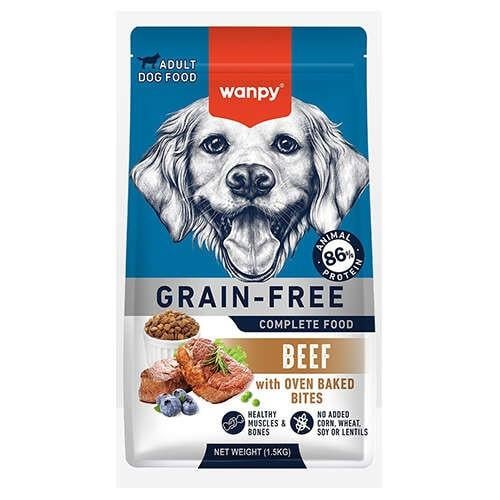Wanpy Tahılsız Sığır Etli Yetişkin Köpek Kuru Maması 1,5 kg