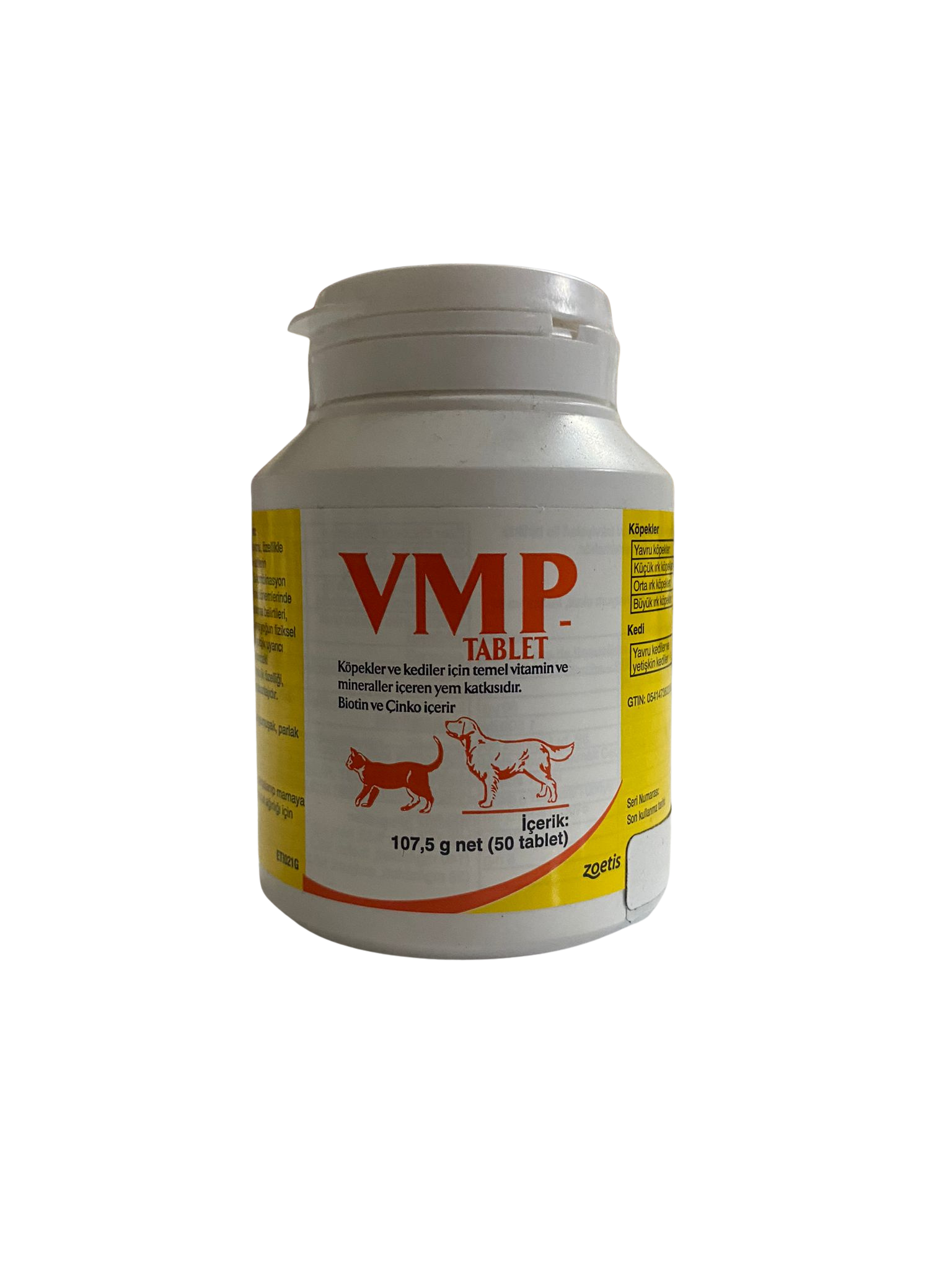 ZOETİS Vmp Kedi Ve Köpek Için Vitamin Tablet (50 Tablet)