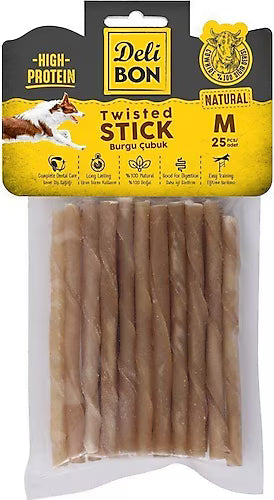 Delibon Deri Kalın Burgu Çubuk 25 Adet Natural