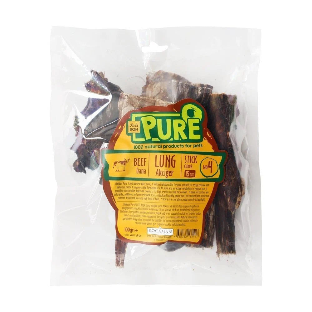 Delibon Pure Dana Kurutulmuş Akciğer 15cm 100gr