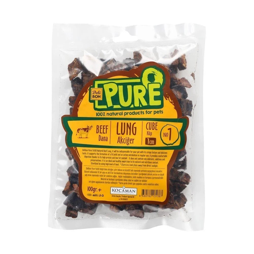 Delibon Pure Dana Kurutulmuş Akciğer 1cm 100gr