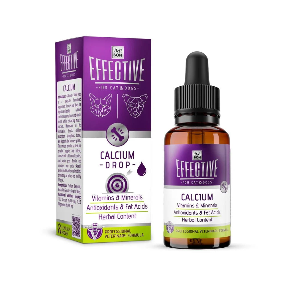 Deli Bon Effective Calcium Drop – Kedi ve Köpekler İçin