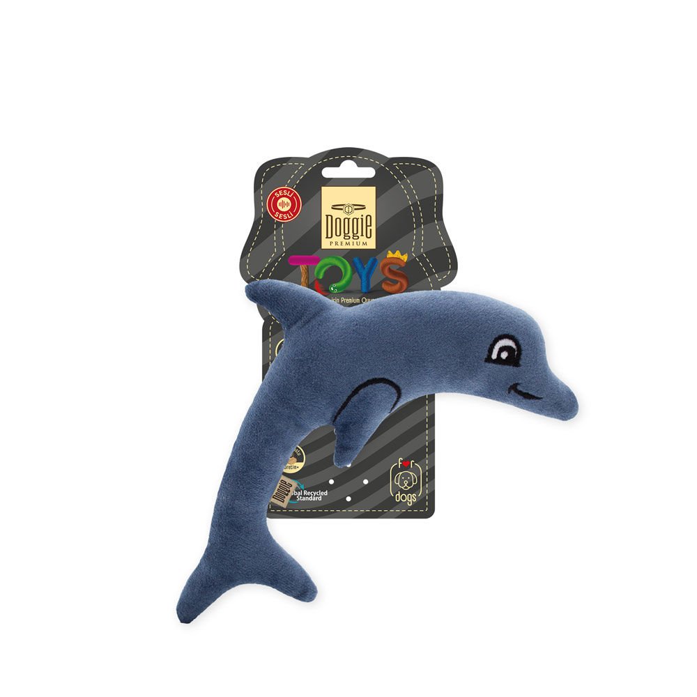 Doggie Premium Peluş Köpek Oyuncağı – Yunus 20Cm