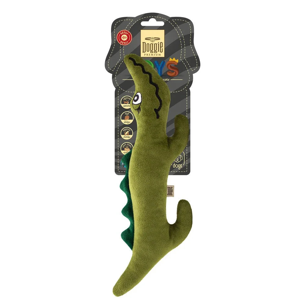 Doggie Premium Peluş Köpek Oyuncağı – Timsah 28Cm