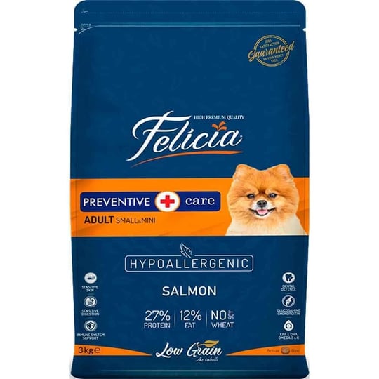 Felicia Somonlu Köpek Maması Az Tahıllı S/M 3 Kg