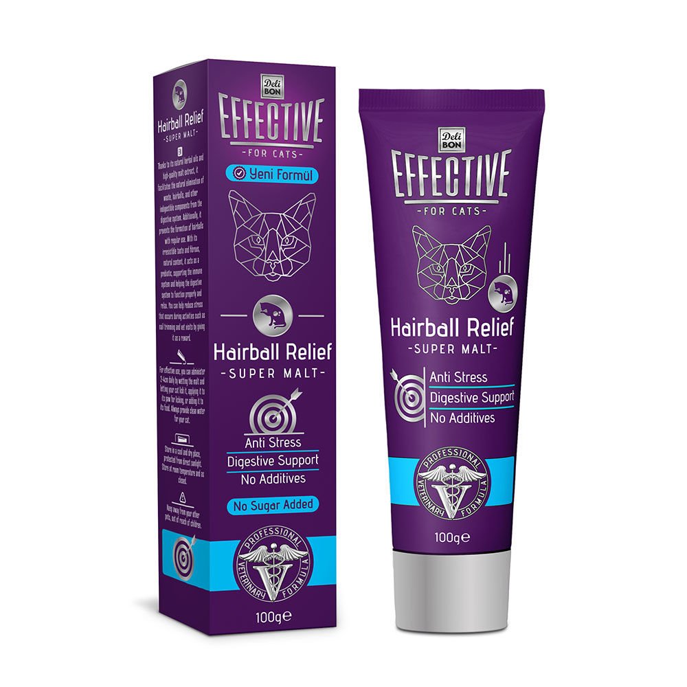Deli Bon Effective Hairball Relief – Super Malt (Kedi Tüy Yumağı Giderici Macun)