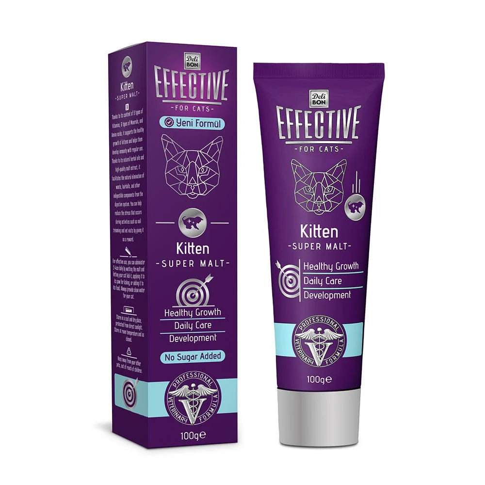 Deli Bon Effective Kitten – Super Malt (Yavru Kedi Gelişim Destekleyici Macun)