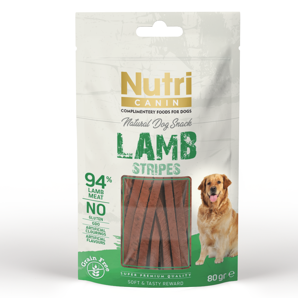 NUTRİ %100 Doğal Kuzu Etinden Atıştırmalık Tamamlayıcı Köpek Ödülü